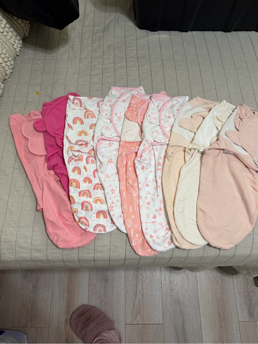 Multi-Pack Pink & Peach Baby Swaddle Covers